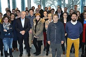 Photo de groupe des partenaires du projet Handicap Innovation Territoire - Agrandir l'image, fenêtre modale