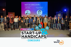 Le visuel illustre les lauréats du concours Start-up & Handicaps 2024 - Agrandir l'image, fenêtre modale