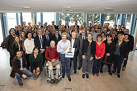 Photo de groupe des partenaires du projet Handicap Innovation Territoire - Agrandir l'image, fenêtre modale